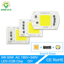 GreenEye AC 220V Integrated COB LED Lamp Chip 50W 30W 20W 10W 5W Smart IC Driver High Lumens For DIY Floodlight Spotlight 2024 - buy cheap