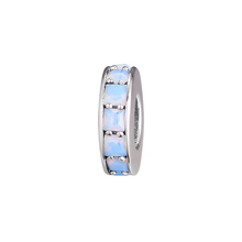 Fits for Pandora Bracelets Eternity Charms with Opalescent White Crystal 100% 925 Sterling Silver Jewelry Free Shipping 2024 - buy cheap