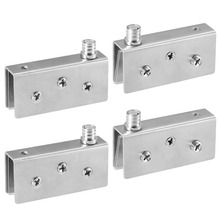 Uxcell 2 Pair Stainless Steel Glass Door Pivot Hinge Glass Hinge Glass Clamp Silver Tone for 5-8mm 8-10mm Thinkness Glass 2024 - buy cheap