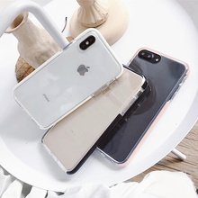 Funda transparente de TPU a prueba de golpes para iPhone, funda trasera suave antigolpes para iPhone X, 6, 6S, 7, 8 Plus, Color caramelo, X, XR, XS, Max 2024 - compra barato