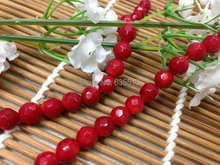 1 strand Red Sea Bamboo Coral Round Beads 10mm Faceted Stone loose beads fit DIY Fashion Jewelry making free shipping 2024 - buy cheap