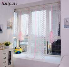 Enipate 1 PC Flower Sheer Drape Roman Blinds Curtain Living Room Balcony Embroidery Pastoral Tulle Window Curtain Half Curtain 2024 - buy cheap