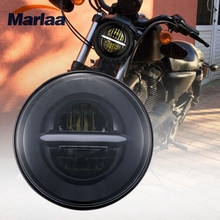 Marlaa 5 3/4" 5.75" LED Projector Headlight for  Sportster, Dyna, Softail, Indian Scout, Scout 60, Scout Bobber 2024 - buy cheap