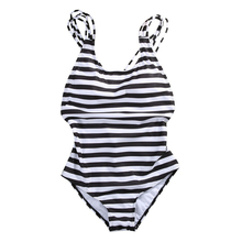 Women One Piece Beach Swimsuit Summer Swimwear Ladies Bathing Monokini Suit Push Up Padded Beachwear 2019 Striped Print Clothes 2024 - buy cheap
