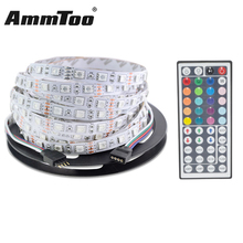 5M 10M RGB LED Strip Light 5050 SMD IP20 IP65 RGB Led Tape Ribbon fita de led Lamp 60led/m + 44 Keys IR Remote Controller 2024 - buy cheap
