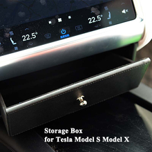 1pc Car Storage Box Center Console Organizer Bag Glasses Card Drawer Styling Car Accessories for Tesla Model X Model S 2014-2020 2024 - buy cheap