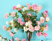 1 PCS Beautiful Fake Artificial Cherry Flower Sakura Wedding Bouquet Home Decoration Gift F436 2024 - buy cheap