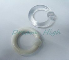 Wholesale Ear Plugs white Ear Ring Ear Ring Transparent Body Piercing Jewelry 60pcs/lot Free Shipping 2024 - buy cheap