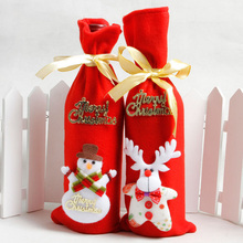 Christmas Wine Bottle Decor Set Santa Claus Snowman Deer Bottle Cover Clothes Kitchen Decoration For New Year Xmas Dinner Party 2024 - buy cheap
