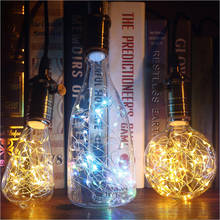 Christmas Decoration Led String Light RGB Copper Silk Lamp G95 ST64 Winebottle Festival Leds 110v 220v E27 Bulb For Home Cafe 2024 - buy cheap