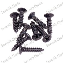 Electric guitar backplate black iron 2.5*12MM set screws/iron core cover nut bolts/electric bass faceplate nult bolts 2024 - buy cheap