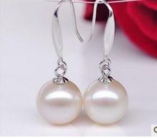 free shipping luxury Noble jewelry Genuine 9.5-10mm AAA+++ Akoya Natural White Pearl Earrings 2024 - buy cheap
