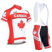 Equipe canadá verão dos homens de secagem rápida conjunto camisa de ciclismo bandeira canadense respirável bicicleta roupas mtb ropa ciclismo maillot 2024 - compre barato