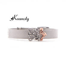 Keamsty Keeper  Lovable Flamingo  Charm Stainless Steel Bracelet for Women Decoration , Gift 2024 - buy cheap