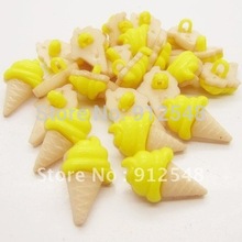 100 yellow Resin Ice Cream Sewing Shank Buttons Scrapbooking 22x13mm,bingqilin006 2024 - buy cheap