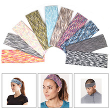 Спортивные эластичные повязки для волос для йоги, спортивные принадлежности для йоги, танцев, байкеров, широкая повязка на голову, стрейч-лента, хлопковые повязки для волос 2024 - купить недорого