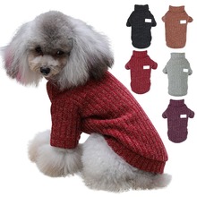 Свитера для домашних собак, зимняя одежда для щенков, теплая зимняя водолазка, одежда для щенков, вязаные свитера для животных, дешевый вязаный костюм 2024 - купить недорого