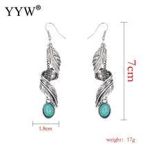 1pair Bohemia 2019 Feather Leaves Pendant Leaf Drop Earrings For Women Jewelry Vintage Dangle Earing Pendientes Mujer Moda 2024 - buy cheap