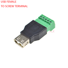 1PCS USB A-type 2.0 feMALE PLUG TO 5PIN SCREW terminal connector PITCH 3.5mm usb-a USB-2.0 Converter adapter 2024 - buy cheap