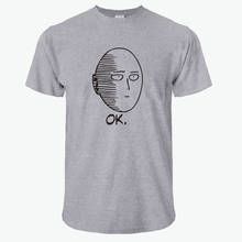 100% хлопок Аниме One Punch Man печатная Мужская футболка модная классная удобная мужская футболка Повседневная футболка для мужчин 2024 - купить недорого