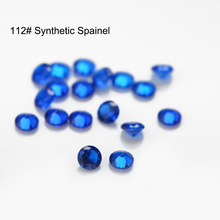 Размер 1 ~ 3 мм круглые блестящие синие камни большого размера из синтетической шпинели для ювелирных изделий 112 #113 #114 #106 #109 #120 # черный 2024 - купить недорого