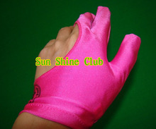 Free shipping 5pcs/lot high Elasticity 3 finger Pink billiard gloves/Pool Table Snooker billiard table Gloves 2024 - buy cheap