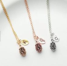 Personalized initial leaf Pinecone Necklace best friend Gift Tree Of Life Necklace Autumn Fall wedding Gifts favors 2024 - buy cheap