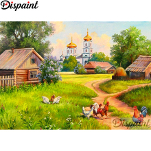 Dispaint Full Square/Round Drill 5D DIY Diamond Painting "House chicken scape"3D Embroidery Cross Stitch Home Decor Gift A10629 2024 - buy cheap