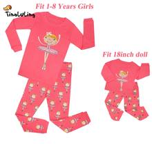 TINOLULING baby girls doll princess pajamas sets doll pajamas for 18inch children sleepwear kids ballet dancer pyjamas pijamas 2024 - buy cheap