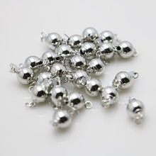 10PCS Fittings Accessory Round beads button Silver-plate for Bracelet Necklace Machining metal parts Jewelry Making Design 7.8mm 2024 - buy cheap