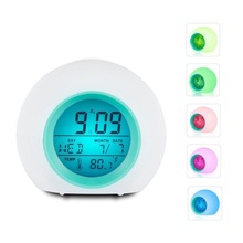 Despertador Digital LED con 7 colores cambiantes, Despertador de escritorio, alarma de fecha, temperatura, función de repetición 2024 - compra barato
