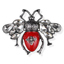 Vintage Enamel Bee Insect Brooches for Women Men Wedding Hijab Scarf Animal Brooch Pins and Badges Brooch Jewelry Silver Color 2024 - buy cheap