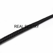 REAL BESTXY 1m/lot 8*3mm New Popular Flat Shape Woven Manufacturer Leather Cords For Jewelry Making braided leather cords black 2024 - buy cheap