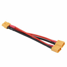 XT60 Plug Parallel Y- Harness Two Male One Female for Quadcopter 4-axis Copter Double Battery Lipo RC Battery ESC 14AWG 2024 - buy cheap