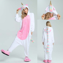 Pijama kigurumi para homens e mulheres, peça única em flanela com capuz para crianças e adultos 2024 - compre barato