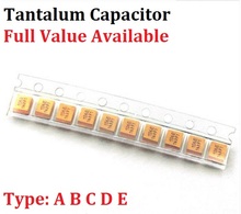 10PC Tantalum Capacitor Type D 2.5V 4V 6V 6.3V 10V 16V 25V 35V 50V 4.7/6.8/10/15/22/33/47UF 100UF 150UF 220UF 330UF 470UF 680UF 2024 - buy cheap