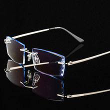 Fashion Glasses Men Titanium Rimless Eyeglasses Frame Diamond Decorations Optical Frame with Prescription Glass New oculos 2024 - buy cheap