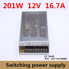 Factory outlet  201W 12V 16.7A  Switch mode power supply led driver for LED Strip Lights AC 110-220V  to DC 12V SMPS (S-201-12) 2024 - buy cheap