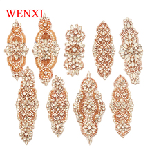 WENXI-Apliques de diamantes de imitación hechos a mano, accesorio para novia, liguero, joyería, vestido de novia, cinturón, 10 Uds. 2024 - compra barato