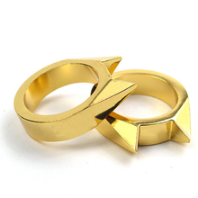 Милое кольцо с изображением кота с кольцом для мужчин и женщин, модные кольца золотистого цвета серебристого цвета, многофункциональный инструмент для выживания на открытом воздухе 2024 - купить недорого