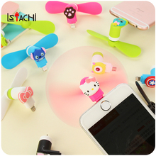 LSTACHi Cute Cartoon Portable Flexible USB Cooler Mini Cooling Fan Cute Colorful Cooler For Phone Laptop Desktop Computer 2024 - buy cheap