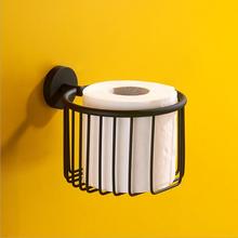 Black Paper Basket Wall Mounted Bathroom Accessories Toilet Paper Holders Black Bathroom WC Holders Tissue Holder 2024 - buy cheap