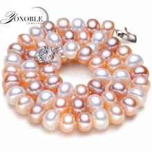 Freshwater real pearl necklace for women,wedding white natural pearl necklaces jewelry girl mom birthday best gift 2024 - buy cheap