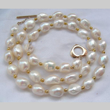 Luck Pearl-collar de perlas blancas barrocas de agua dulce, joyería, impresionante collar largo de 21 pulgadas, 4-12mm, envío gratis 2024 - compra barato