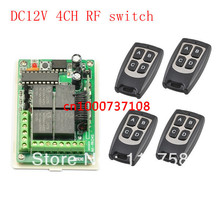 12V 4CH RF Remote Control Switch System Wireless Receiver Transmitter Learning Code 433/315Mhz .4 Relay Receiver System 2024 - buy cheap