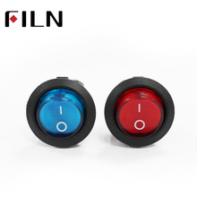 FLIN KCD4 12V 5A red blue yellow green  mini round toggle switch on-off power rocker switch 2024 - buy cheap