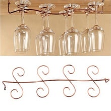 Practical Wine Glass Rack Stemware Hanging Under Cabinet Holder Hanger Shelf Kitchen 2024 - buy cheap