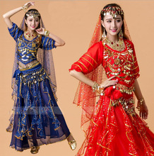Conjunto de traje de danza del vientre de verano conjunto de trajes de danza del vientre vestido Bollywood vestido de danza del vientre 6 colores 2024 - compra barato
