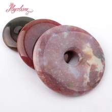 Contas de pedra de ágata indiana redonda, rosca multicolorida natural de 30,40,50mm, 1 peça para colar faça você mesmo, fabricação de joias, frete grátis 2024 - compre barato