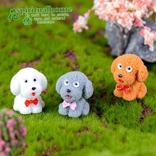 Ornamentos para paisagem do cachorro musgo, 4 unidades, micro-paisagem, artesanato de resina diy, acessórios de decoração de jardim em miniatura 2024 - compre barato